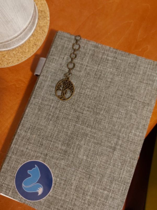 Image of chain book mark in use