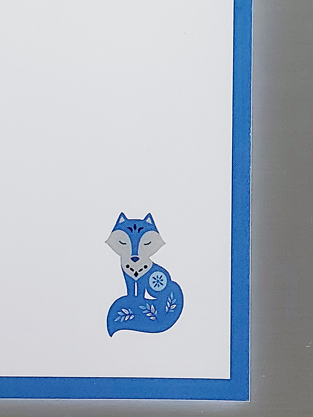 Close up - note pad with fox