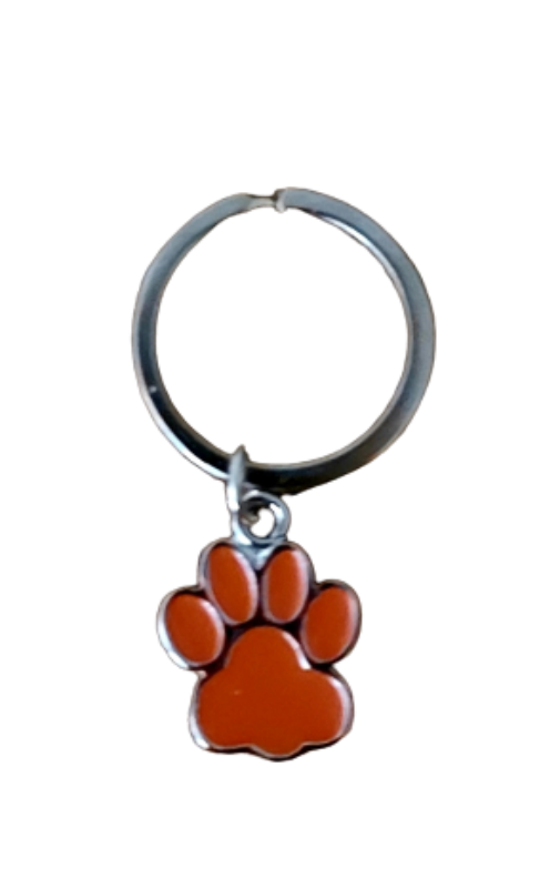 Close up - orange paw pendant