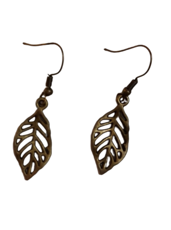 Close up - bronze leaf pendants