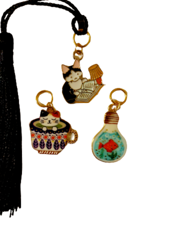 Close up of tassel and pendant combo