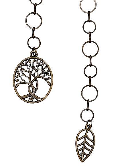 Close up - Bronze Tree of Life and Leaf Pendants
