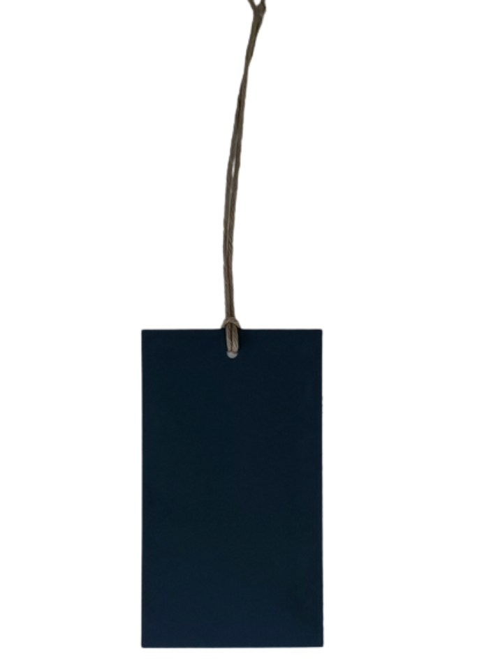 Navy blue matte paper tag