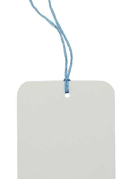 Tag - White Semi-Gloss Paper (4 String Colour Options)