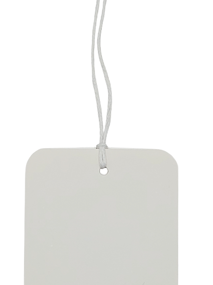 Tag - White Semi-Gloss Paper (4 String Colour Options)