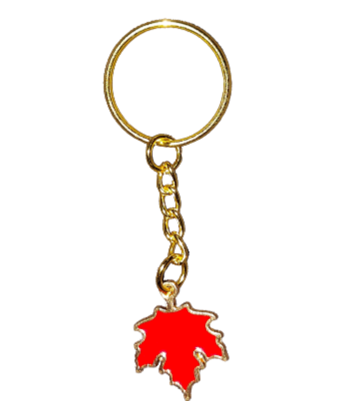 Close up - red leaf pendant