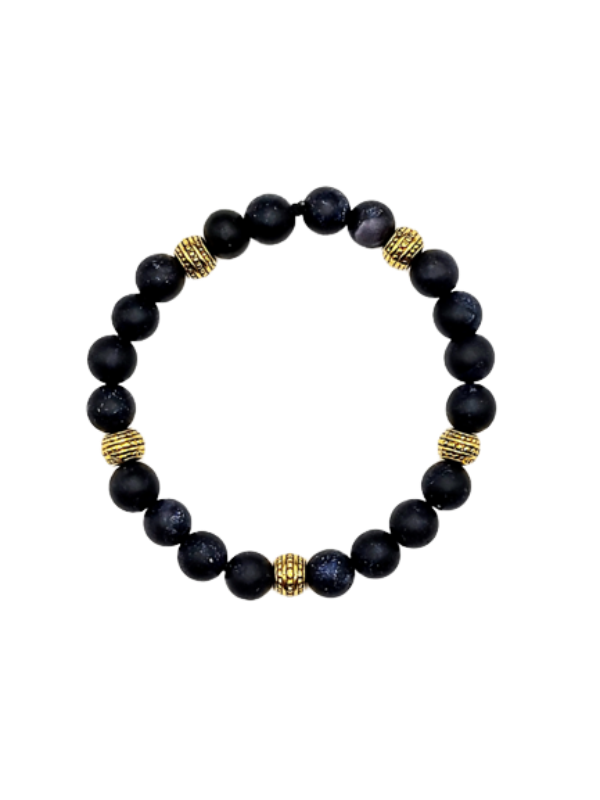Bracelet with blue sandstone beads