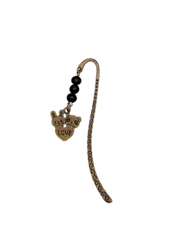 Small bronze metal bookmark & pendant