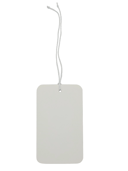 Tag - White Semi-Gloss Paper (4 String Colour Options)