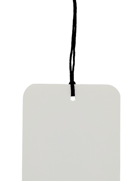 Tag - White Semi-Gloss Paper (4 String Colour Options)