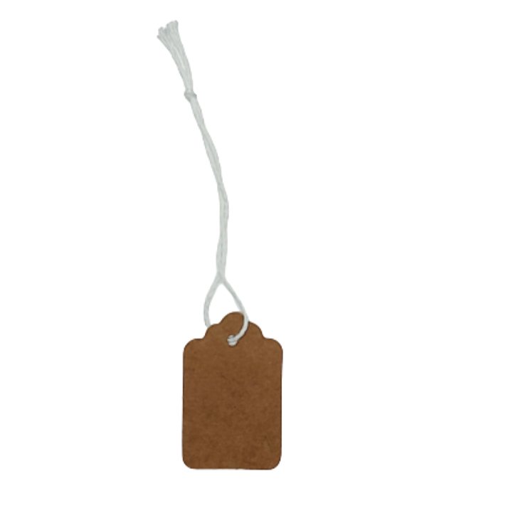 Kraft paper tag - scalloped top